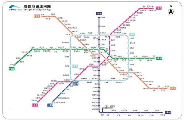 成都地铁线路图全新概览